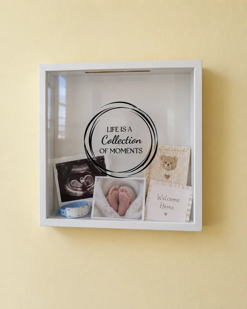 The first-year box: The bracelet, the first scan, the welcome-home card.