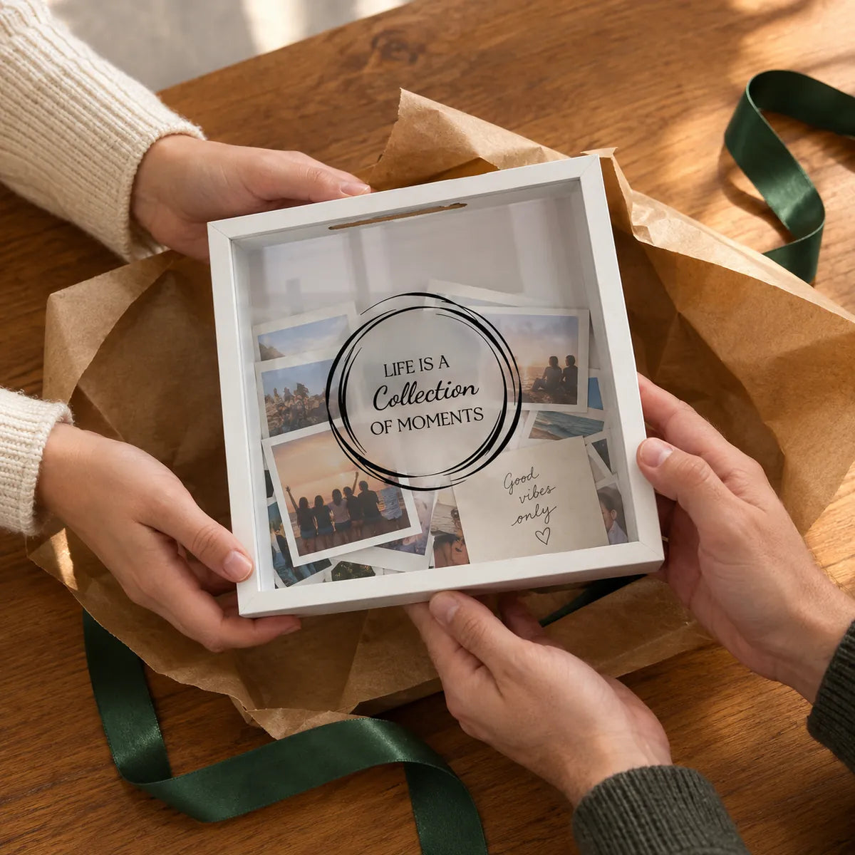 Giving a filled Moments Box as a gift
