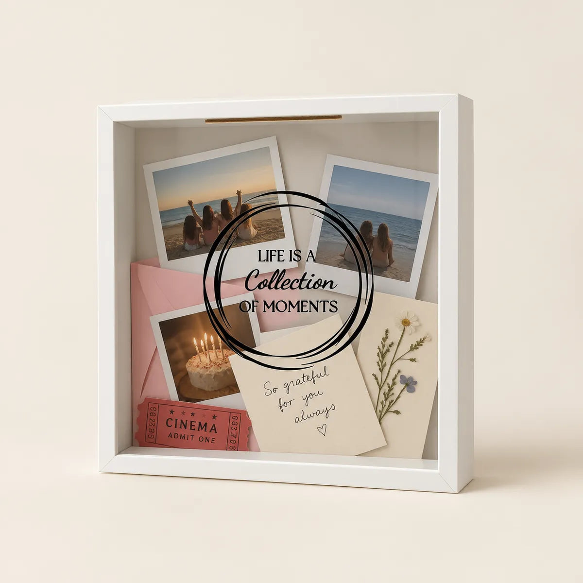 Moments Box filled with photos, notes and tickets